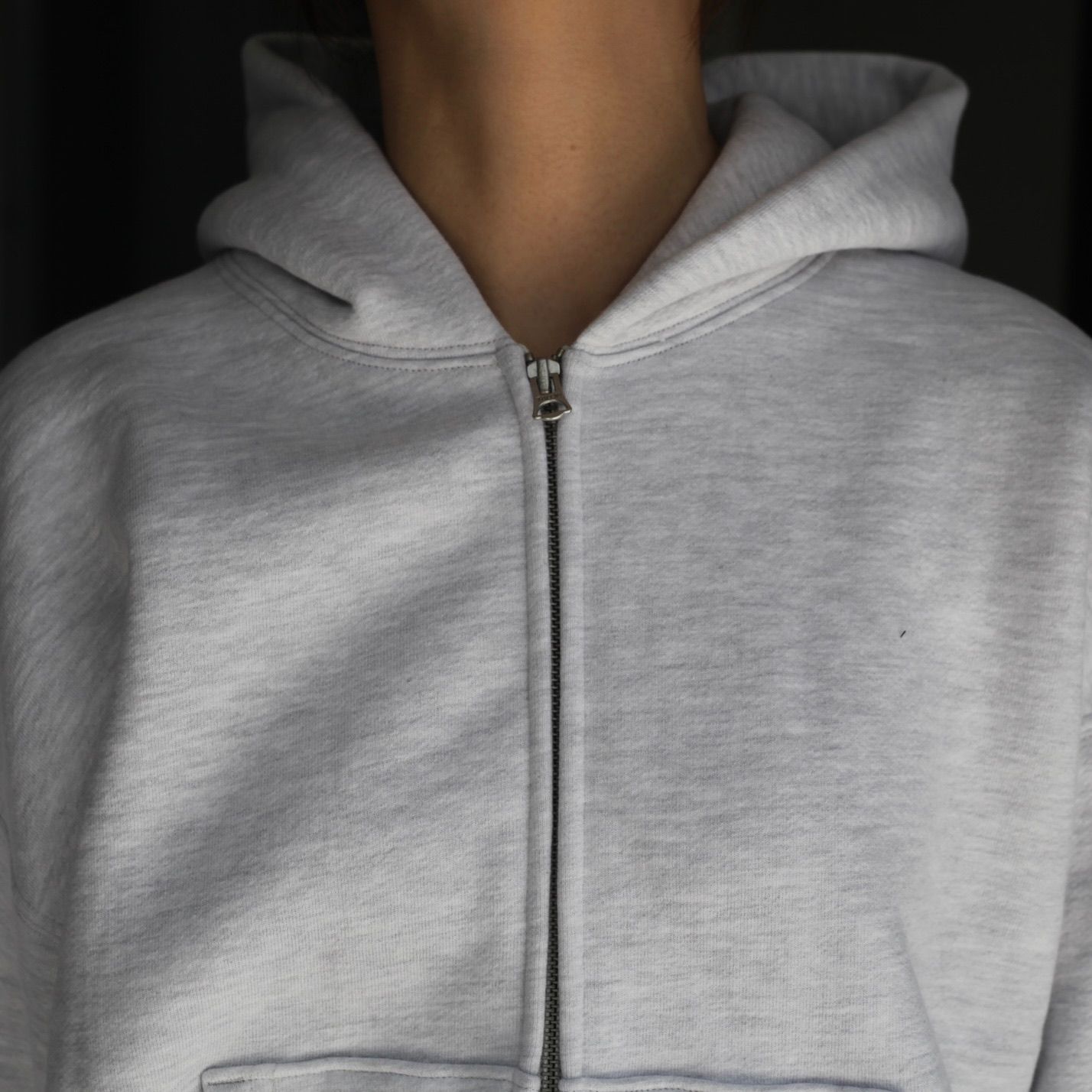 【残り一点】Heather Darted Zip Hoodie