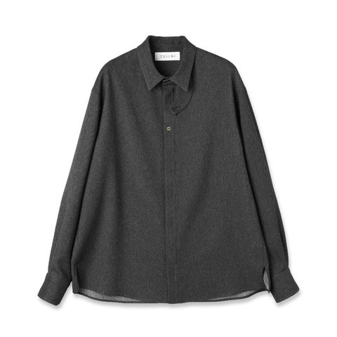 【残り一点】Faux Denim Front Fly Chin Tab Shirt