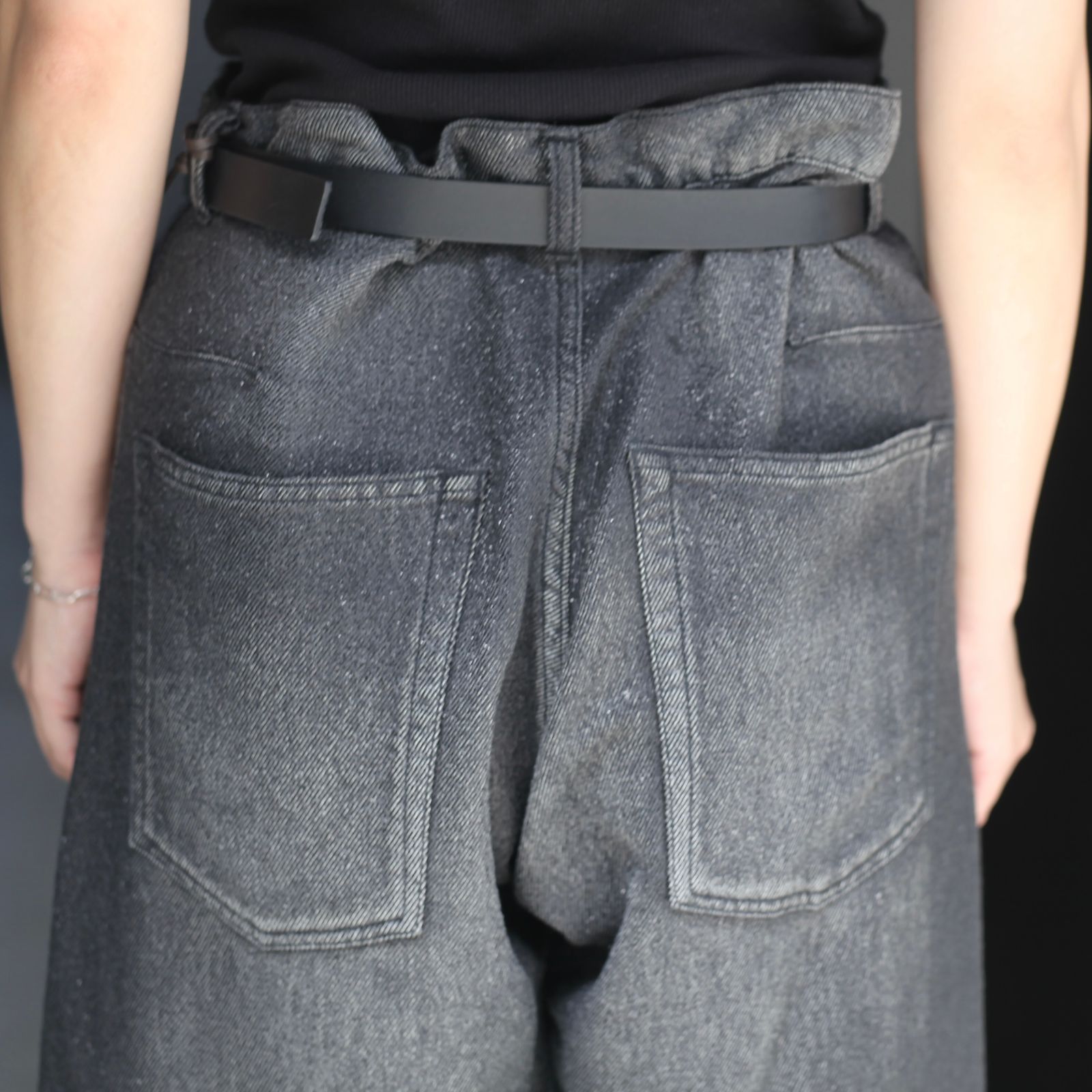 【残り一点】Glitter Twill 3D Twisted Wide Leg 5P Pants