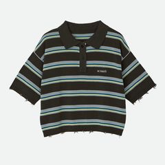 【残り一点】NL Border Grunge Mini Polo Knit