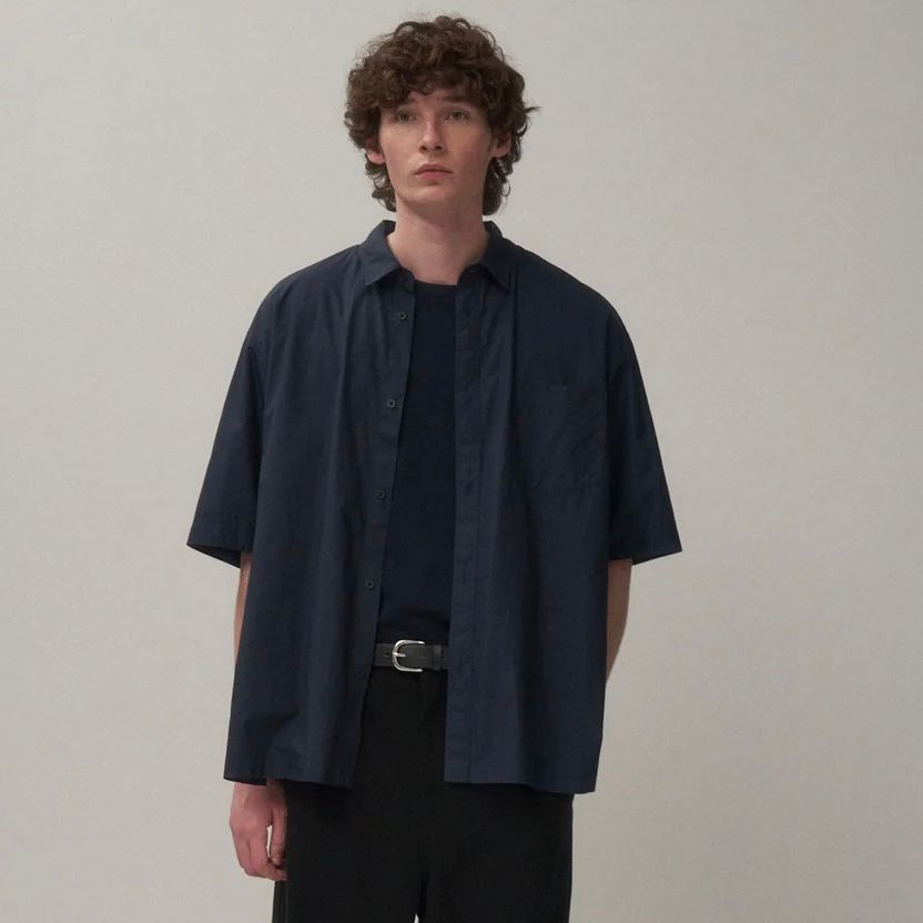 【残り一点】Suvin Broad Washed Half Sleeve Shirt