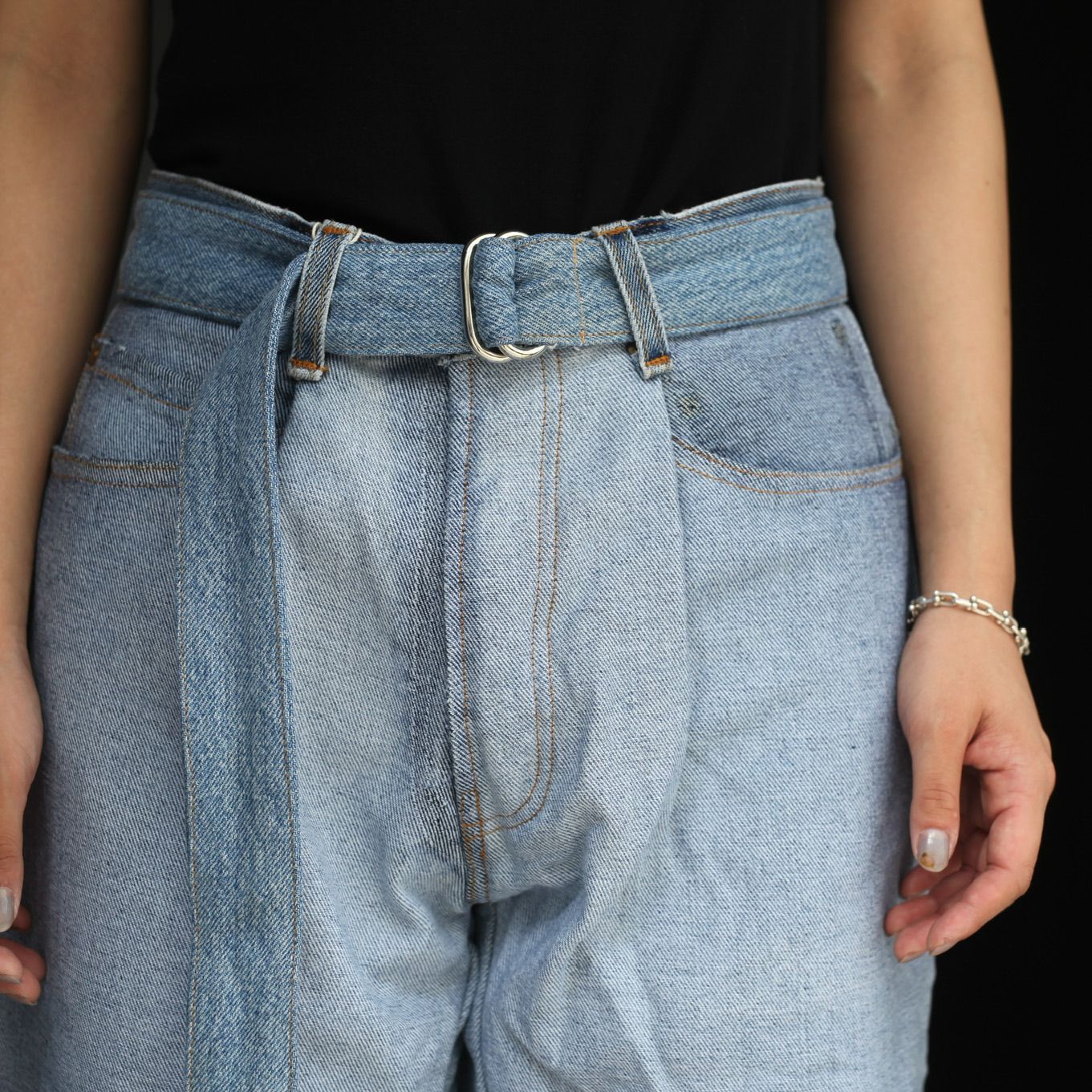 SEEALL - 【残り一点】Reconstructed Belted Baggy Denim_1(S ...