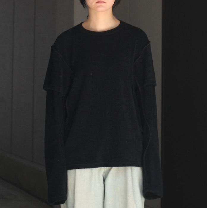 【残りわずか】Terry Double Layer Long Sleeve T-shirt