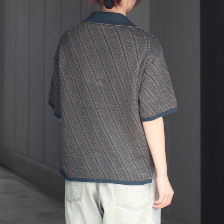 【残り一点】Diagonal Knit Skipper Shirt