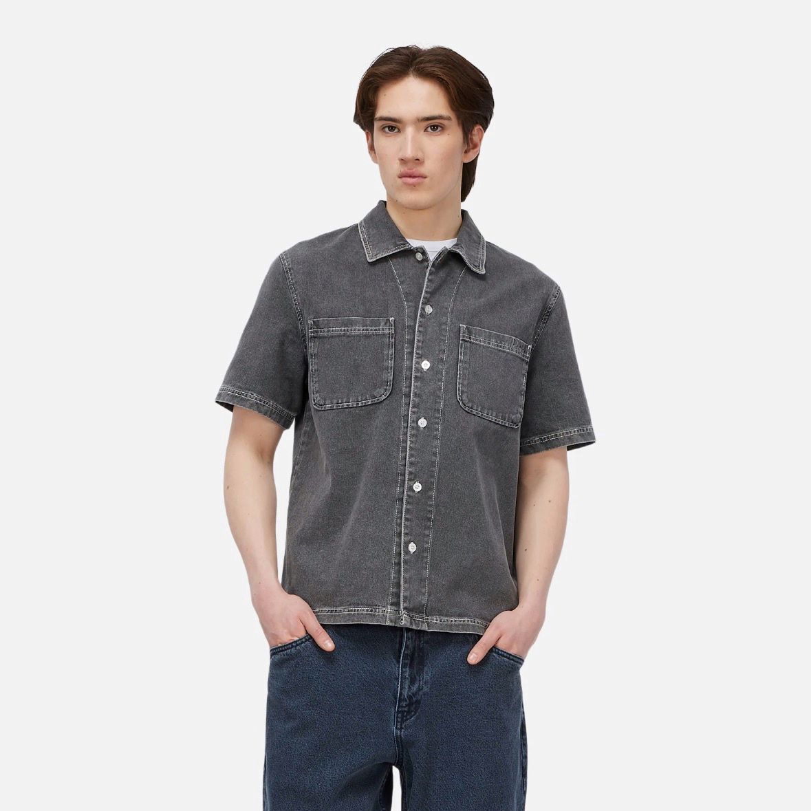 【残り一点】Stonewash Button Up