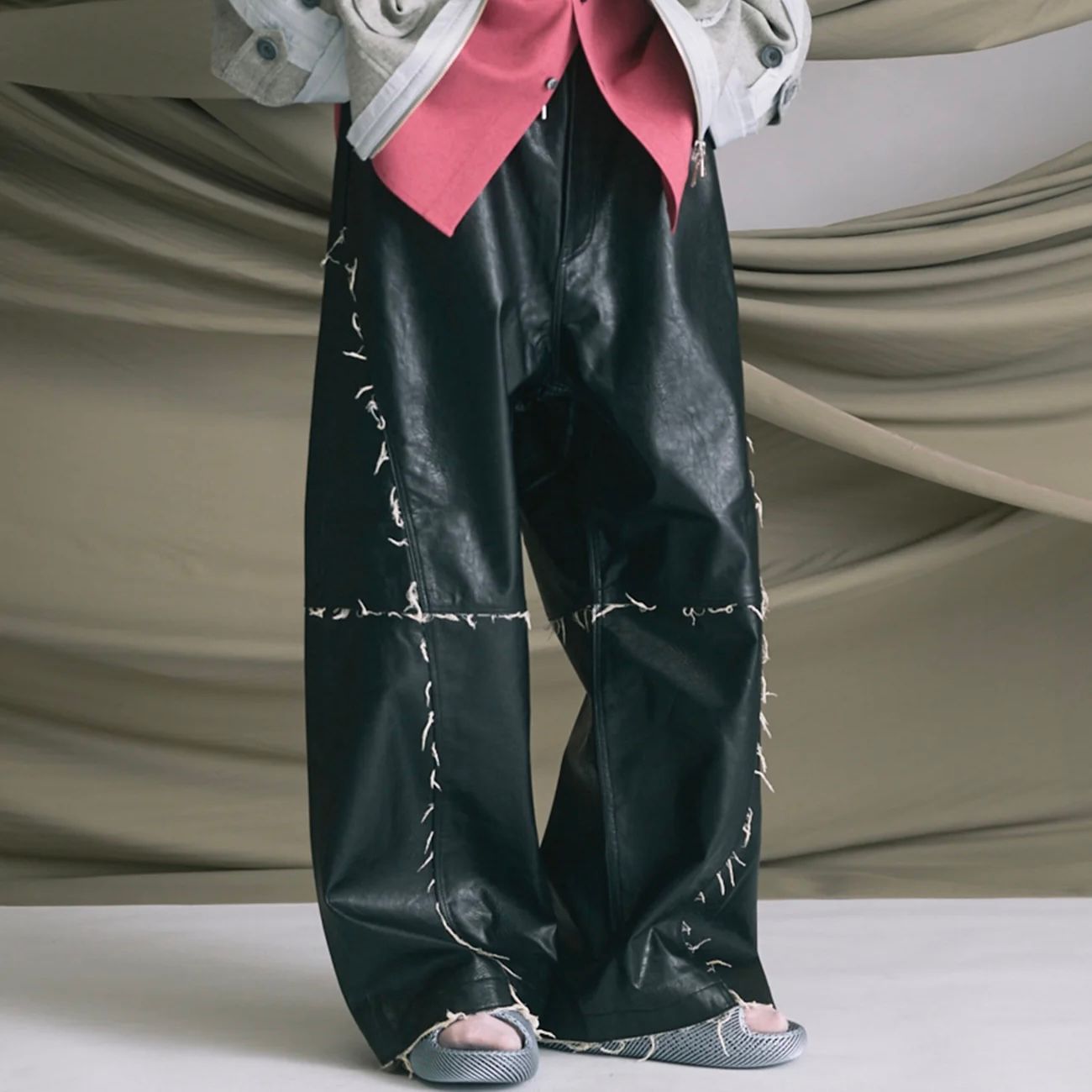 【残り一点】Artificial Leather Wide Leg Pants