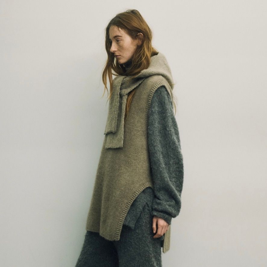 【残り一点】Wool/Alpaca Milled Knit Turtle Neck LS