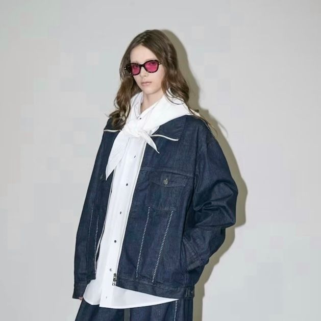 【残り一点】12.5OZデニムブルゾン(ONE WASH)