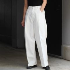 【残りわずか】Wide Denim Slacks(WHITE ONE WASH)