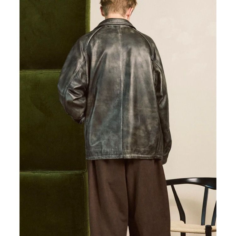 【残り一点】Sheep Leather Front Button Single Blouson