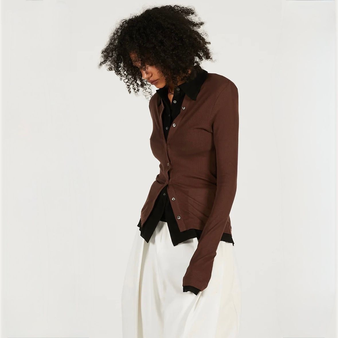 【残り一点】ダブルフロントジャージーシャツ