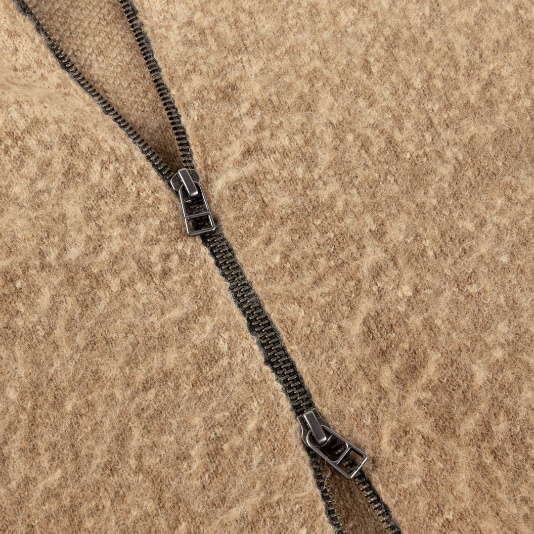 【残り一点】Mohair Double Zip Knit