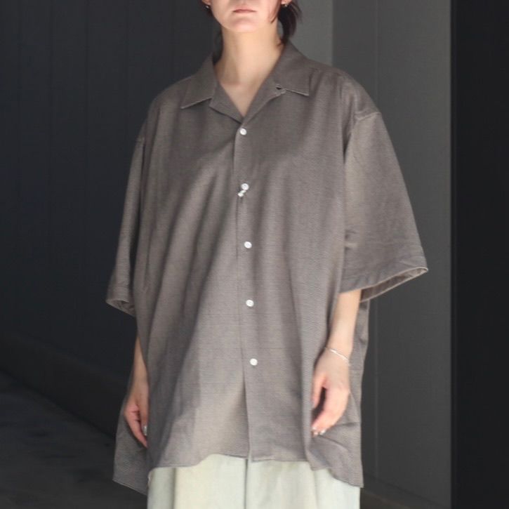 【残り一点】28G Loop Yarn Glen Check Ether Shirt