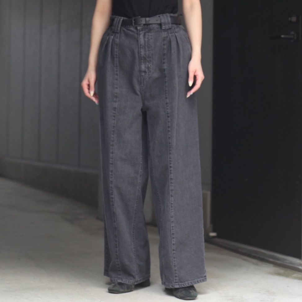 YOKE - 【残り一点】Vintage Washed 3tuck Wide Denim Trousers