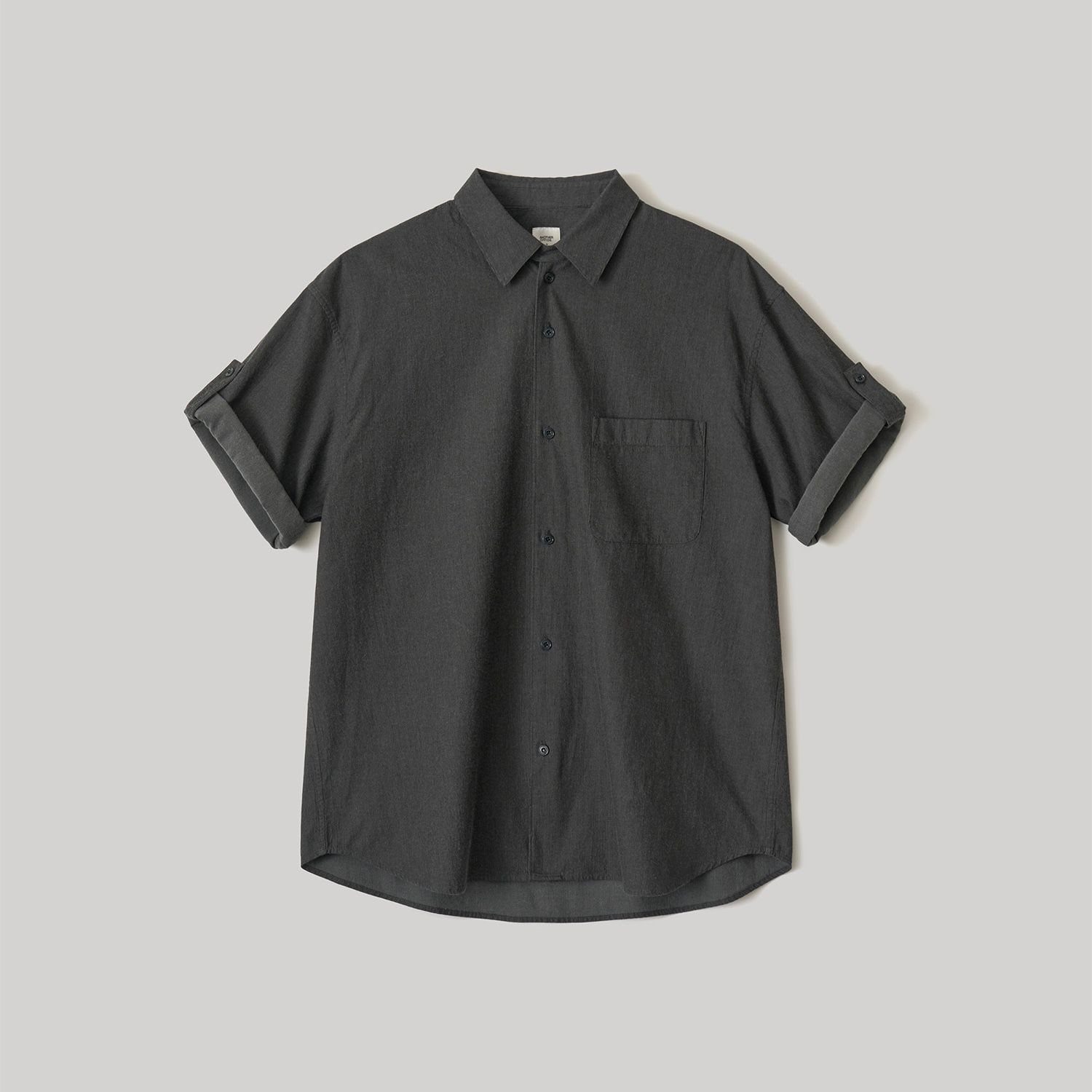 【残り一点】Pique Chambray Roll-Up Shirt