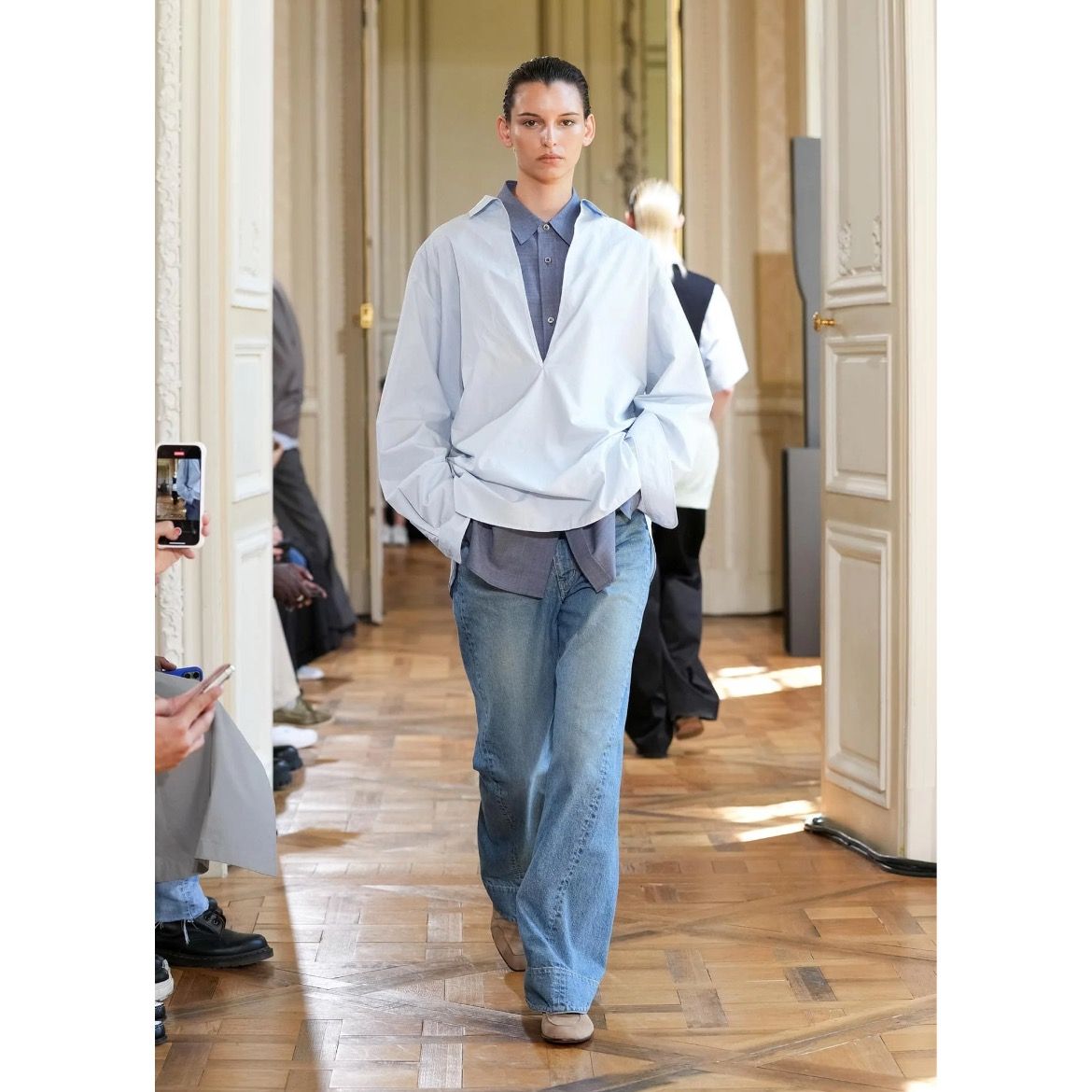 【残り一点】Extra Fine Wool Oversized Placket Shirt