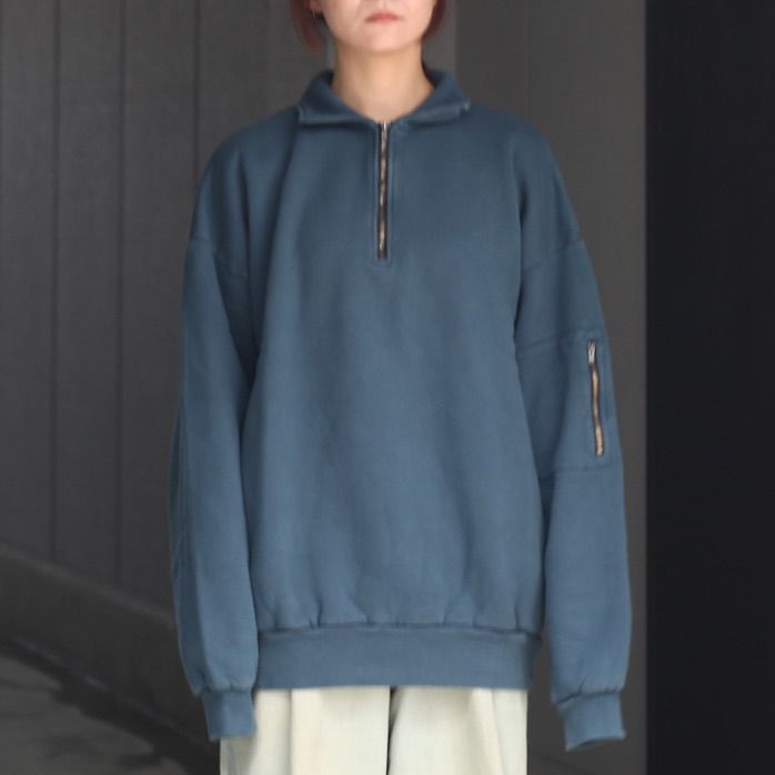 【残り一点】Pigment Dyed Zip Sweatshirt