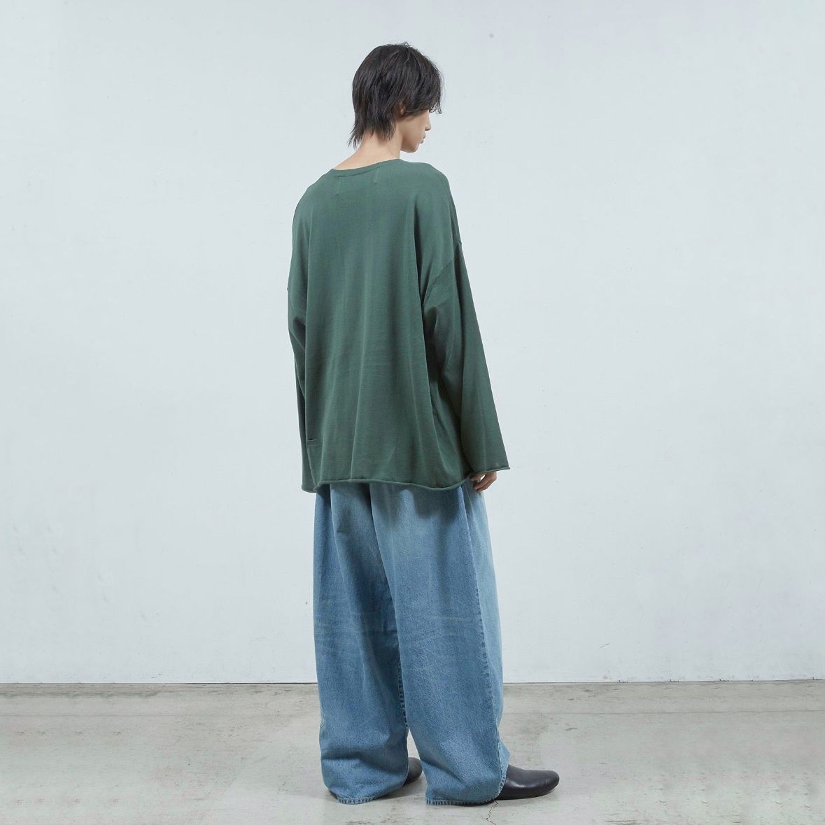 【残り一点】ステッチプリントロングSLニットPO