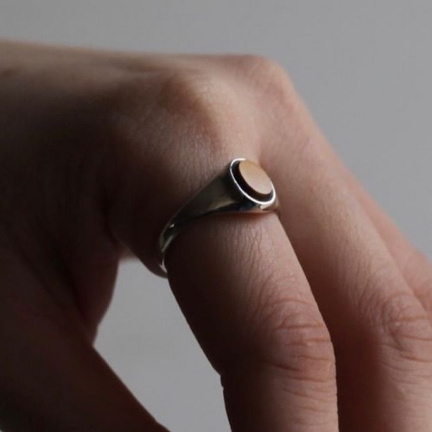 【残り一点】Signet Oval Ring S(TIGER EYE)