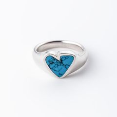 【お取り寄せ注文可能】Heart Stone Ring(TURQUOISE×SILVER)
