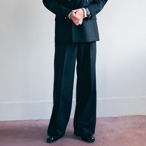 【残り一点】Black Wool Wide Trousers