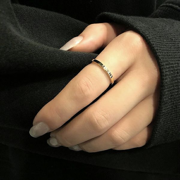 【お取り寄せ注文可能】K10 Square Dia Ring(GOLD)
