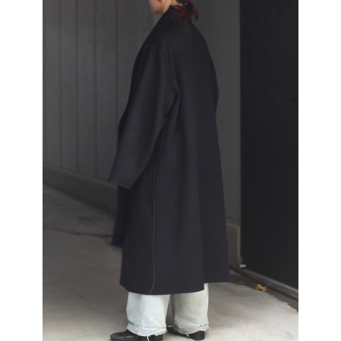 【残り一点】Wool Cashmere Beaver Reversible Stole Coat