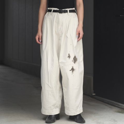 【残り一点】ダメージリペアツータックワイドパンツ