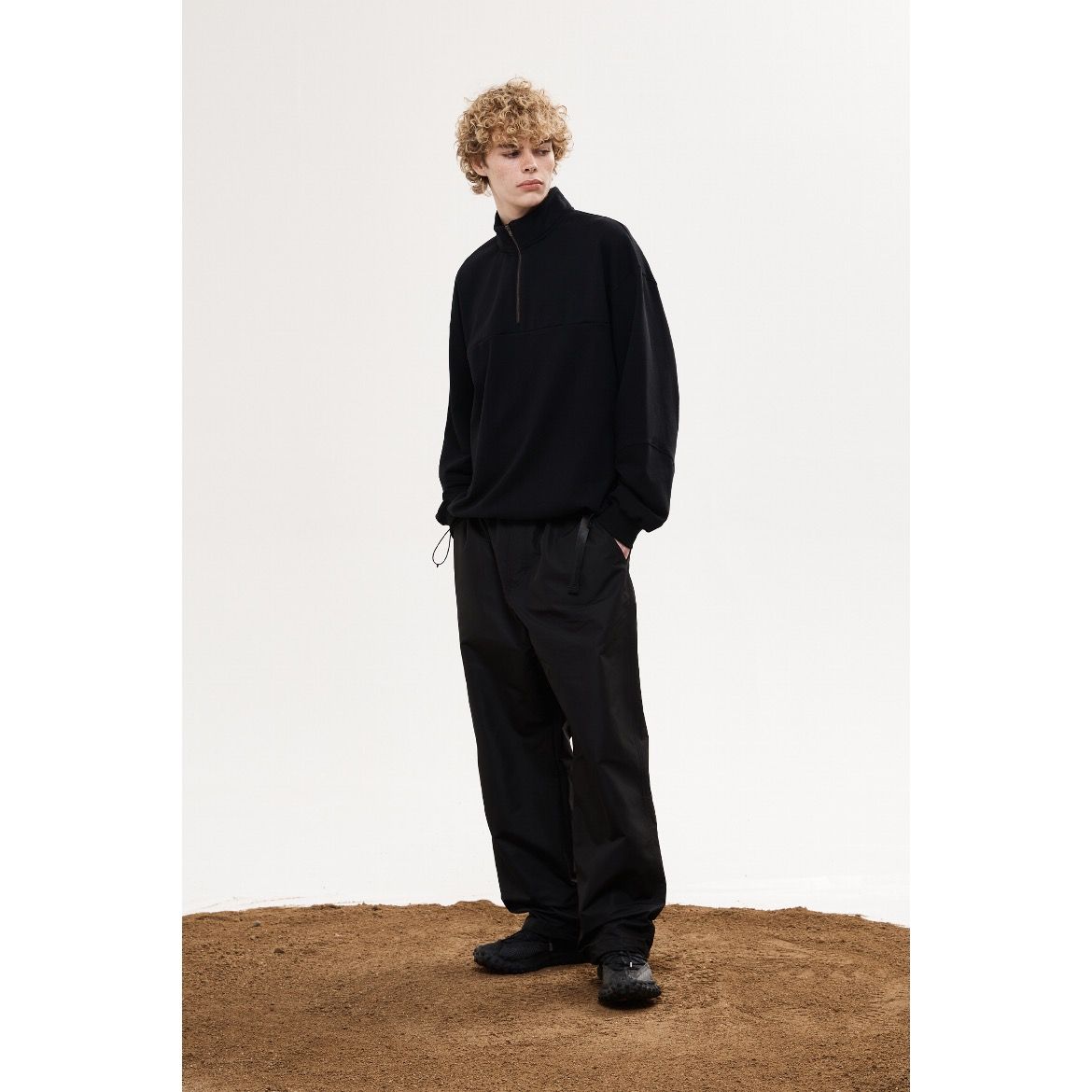 【残り一点】Bio Washed Easy Half Zip Sweat Shirts