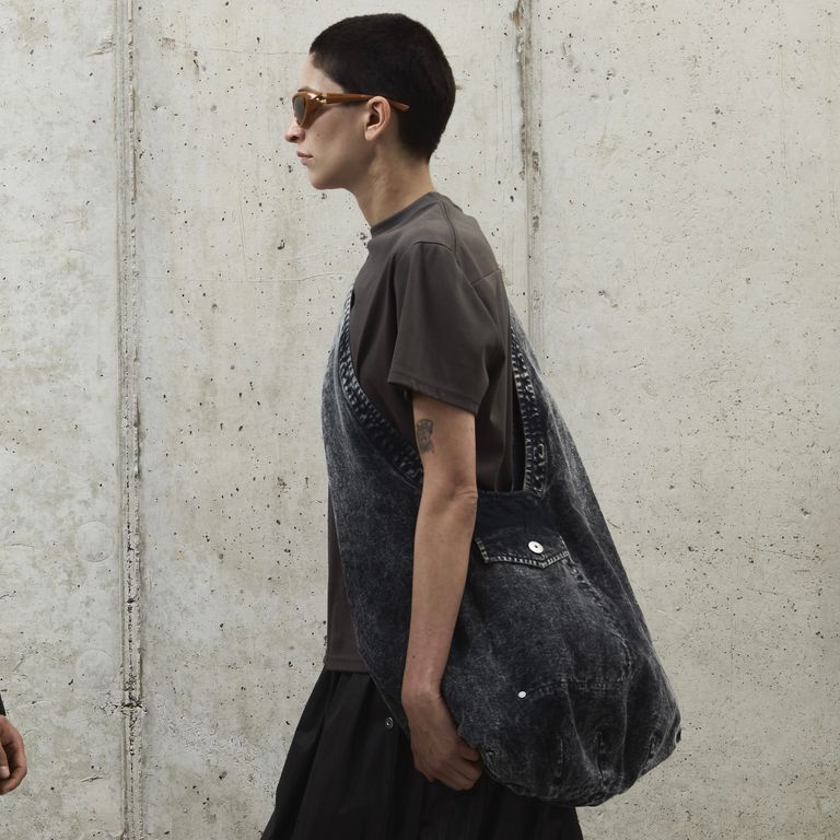 Omar afridi 24ss WASHED DENIM ショルダーバッグ