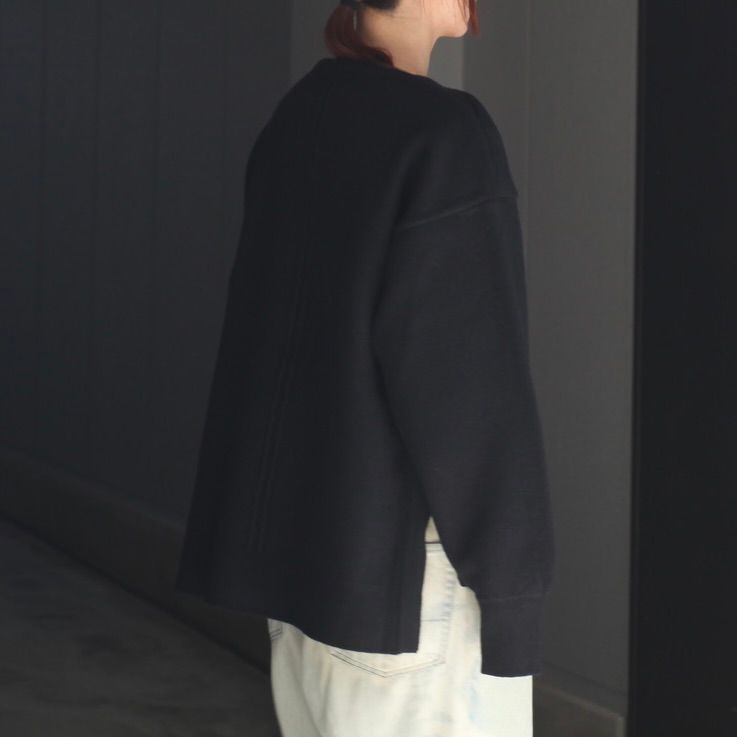 【残り一点】Extra Fine Wool Knit Boat Neck LS