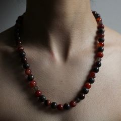 【残り一点】Juzu Necklace(BROWN×GOLD)