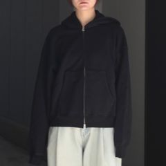 【残り一点】Black Darted Zip Hoodie