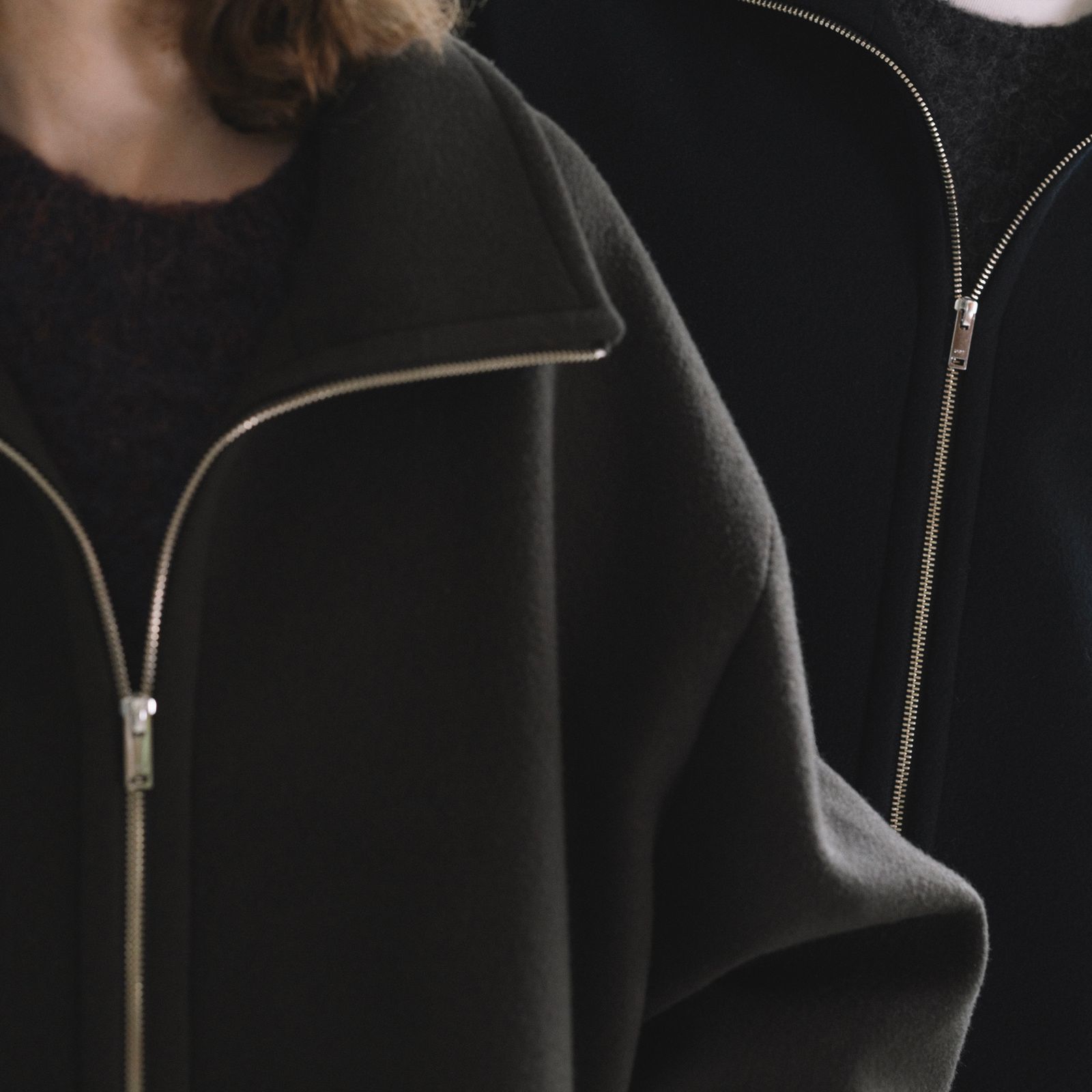 【残り一点】Melton Stand Collar Zip Blouson