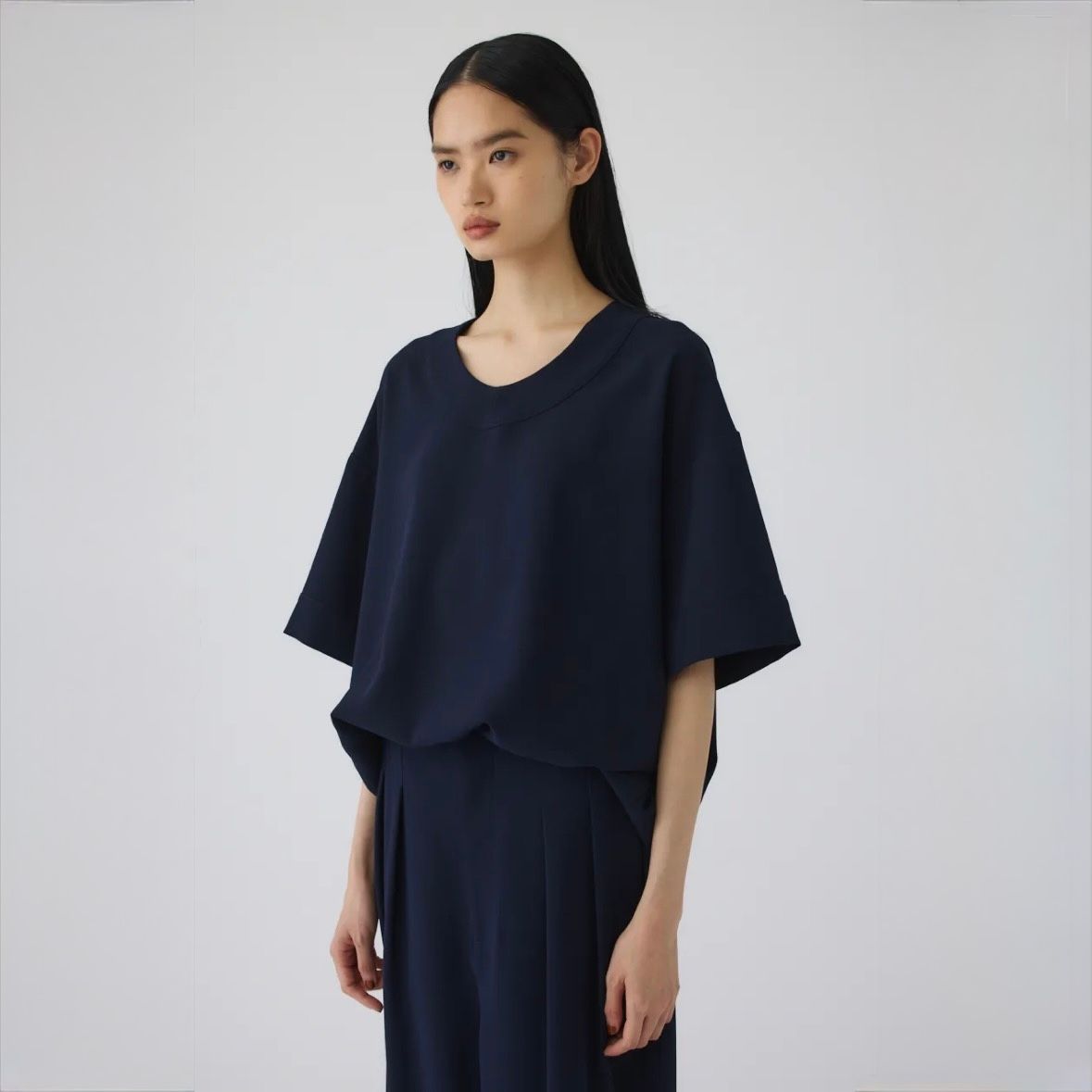 【残り一点】Georgette U-Neck Tops