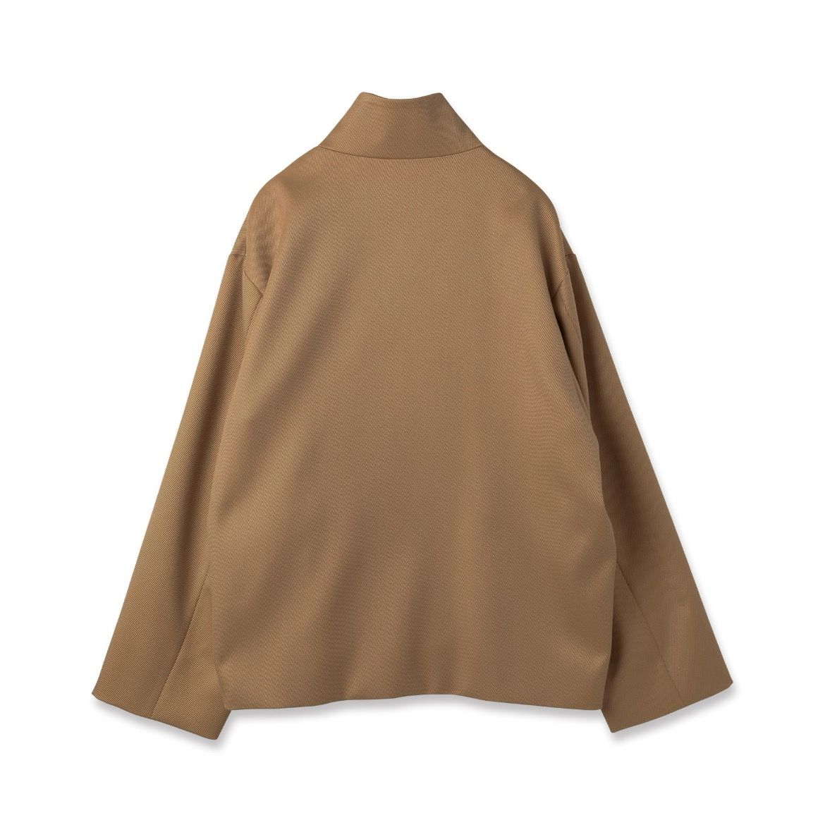 【残り一点】Double Cloth Kersey Zip Up Stand Collar Short Coat