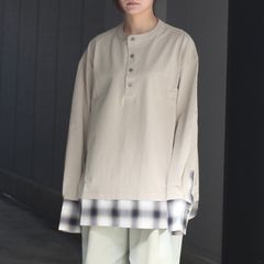 【残り一点】2in1 Long Sleeve Tee with Check