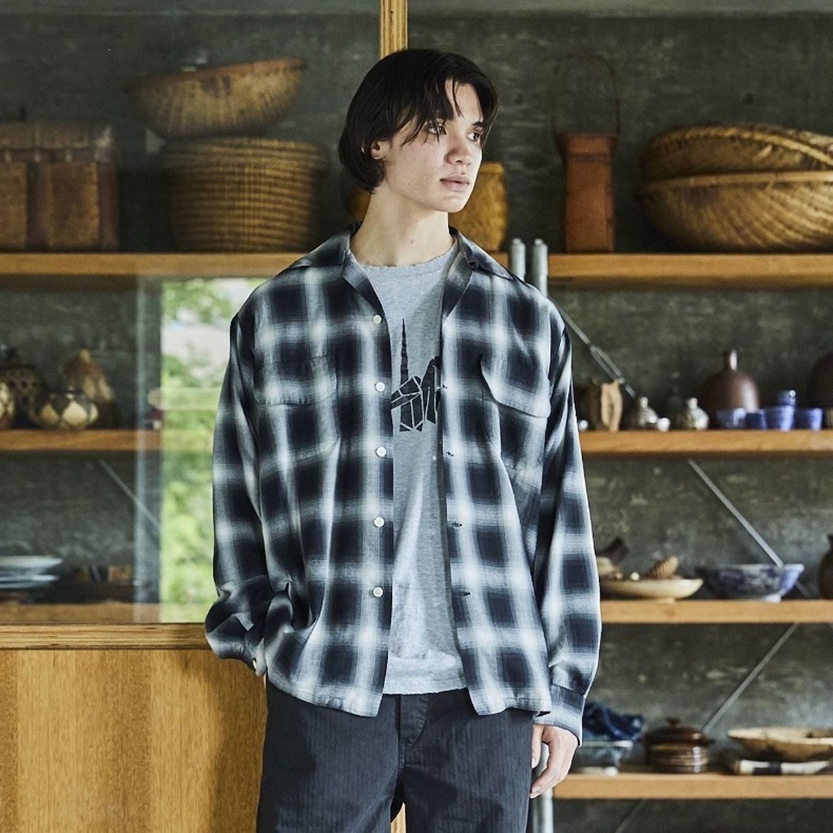 orSlow - 【残り一点】Ombre Check Shirt | ACRMTSM ONLINE STORE