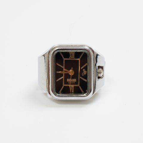 【残りわずか】Legacy Ring Watch(SILVER×BLACK)