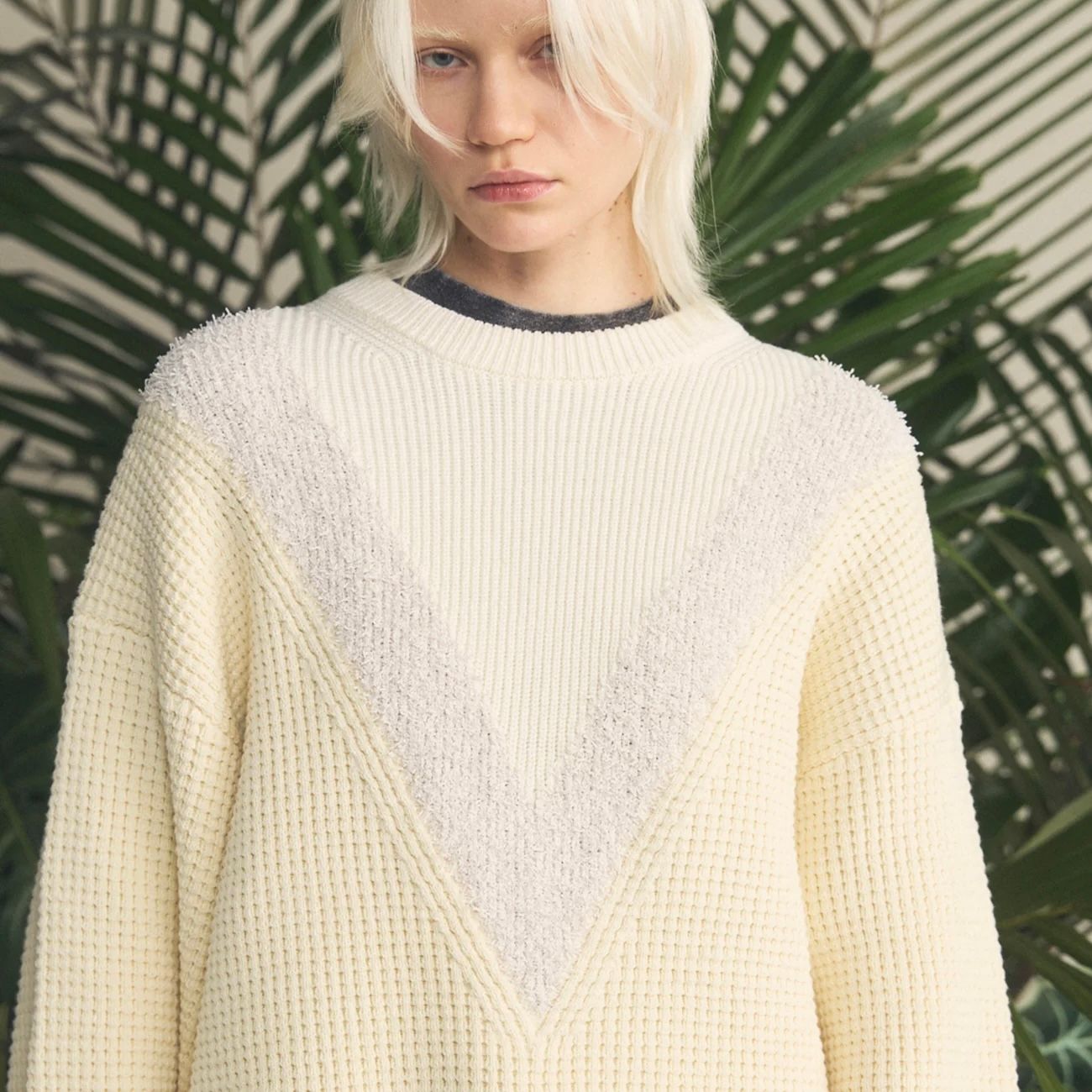 【残り一点】Prime Over V Switching Knit Pull Over