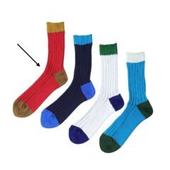 【残り一点】4×2リブソックス(RED)