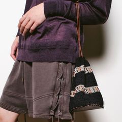 【残り一点】Knitting Beads Bag_L