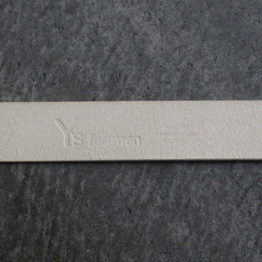 【残り一点】30mmプレーンブラックベルト(WHITE LEATHER)