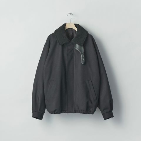 【残りわずか】Mouton Collar Wool Cashmere Padded Jacket