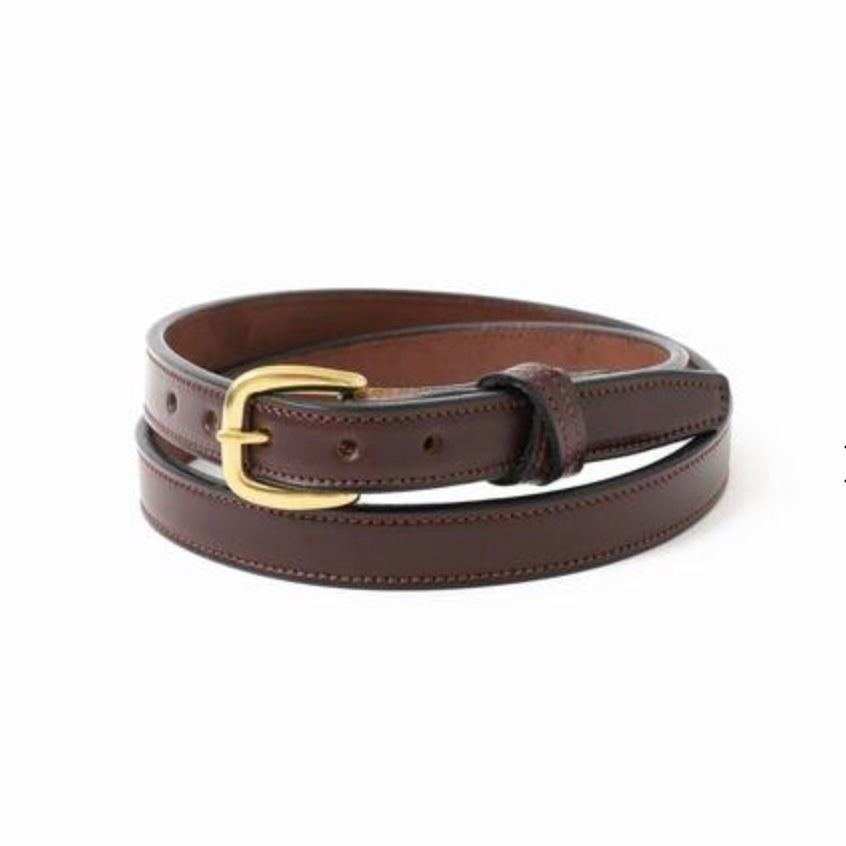 TORY LEATHER - 【残りわずか】Crossed Keeper Belts(HAVANA×BRASS