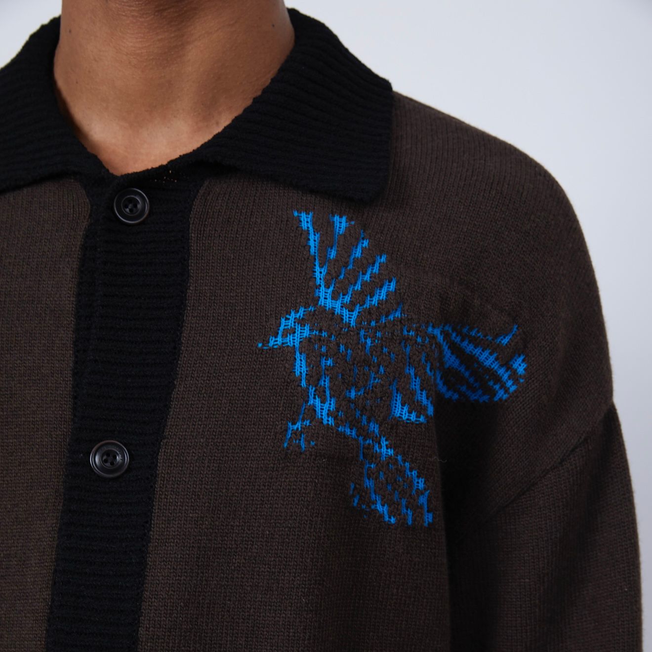 【残り一点】Unisex Bird Intarsia Cardigan
