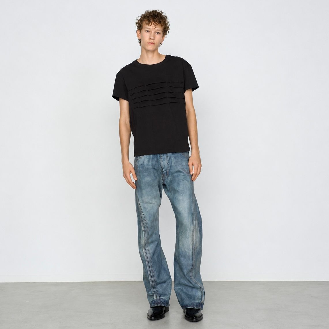【残り一点】Pleated Half Sleeve T-Shirt