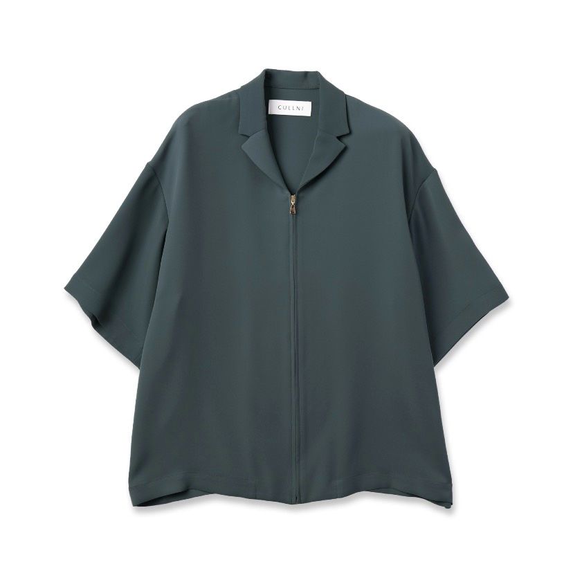 CULLNI - 【残り一点】Double Satin Mini Tailored Zip Short Sleeve 