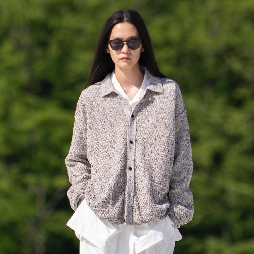 【残り一点】Mesh Knit Shirt Cardigan