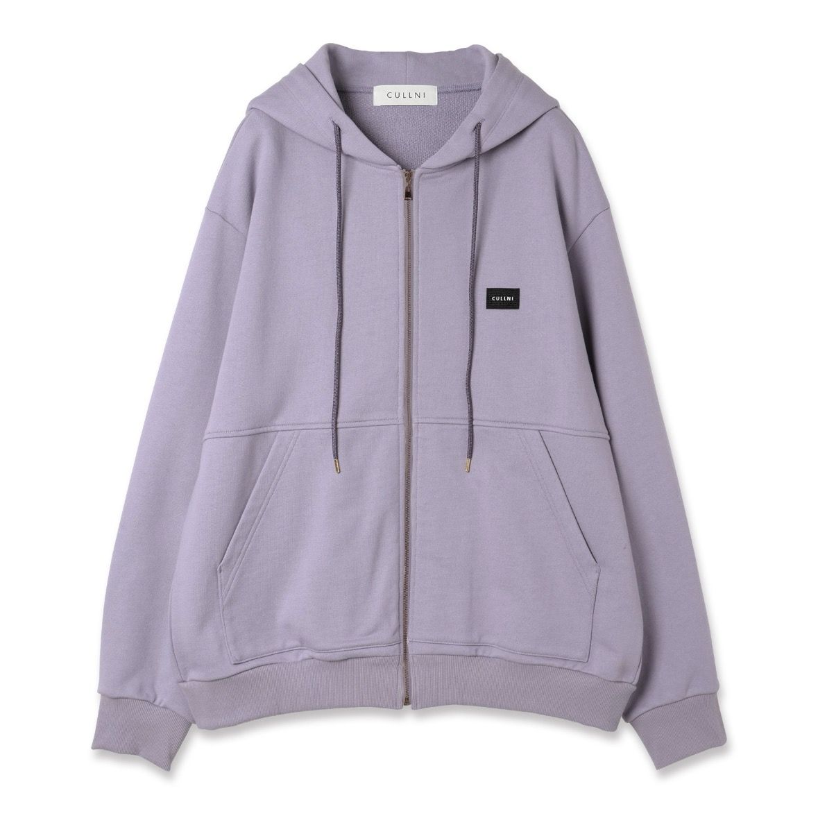 【残り一点】French Terry Embroidery Patch Zip Up Hoodie